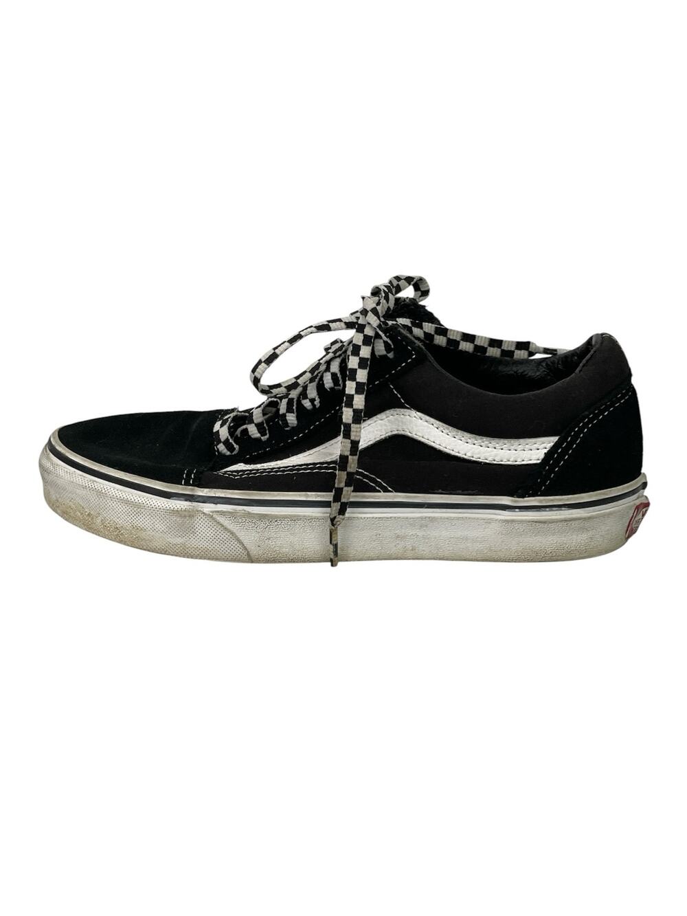 Vans Women's Black Lace Up Low Top Skate Skateboarding Sneakers Shoes Size 7.5